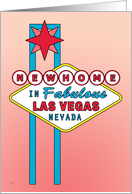 Las Vegas Nevada New Home Address Announcements Retro card