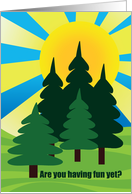 Summer Camp Sunshine Forest Thinking of You card