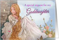Goddaughter Flower Girl Princess Request card
