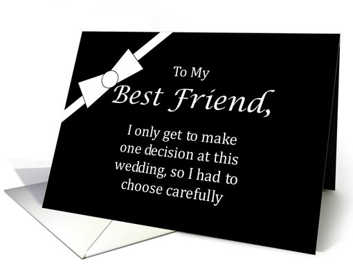 Funny Best Friend Best Man Request card (458790)