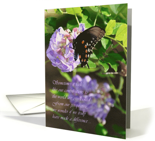 Lovely Butterfly Thank You for Volunteering card (847688)