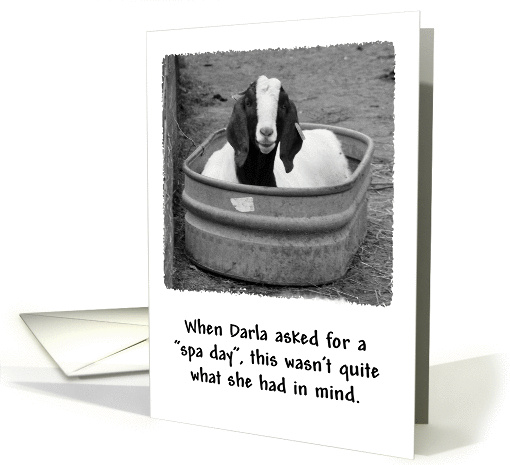 Humorous Birthday Spa Day for Her card (916726)