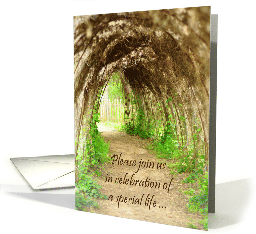 Beautiful Nature's Garden Celebration of Life Invitation card (916733)