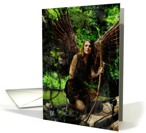 The Woods Huntress Fairy (blank inside) card (943985)