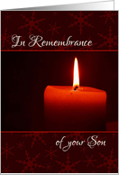 In Remembrance of your Son at Christmas card
