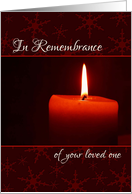 In Remembrance of your loved one at Christmas card