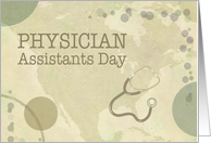 Physician Assistants Day neutral colors w/stethoscope card