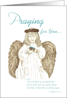 Guardian Angel Praying for You Encouragement card
