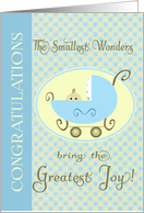 Congratulations - Birth of Grandson Baby Carriage card