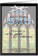 Baptism Invitation - Stain Glass card