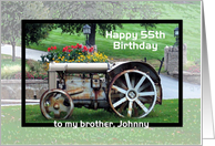 Brother ___th birthday Tractor - custom name & age card