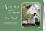 Pastor Retirement Congratulations - Custom name card