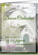 Deacon Ordination Invitation - custom name card