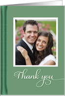 Thank You Simple Green Photo Template card