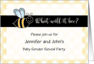 Baby Reveal Party Invitation Custom What Will it Bee ? card