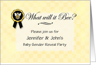 Baby Reveal Party Invitation - Custom Bee Card