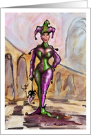 Mardi Gras Jester card