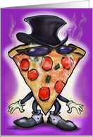 Pizza Themed Rehearsal Dinner Party, Pizza with Top Hat card
