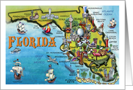 We’ve Moved, Florida Cartoon Map card