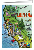 We’ve Moved, California Cartoon Map card