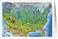 We’ve Moved, Washington USA map card