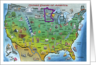 We’ve Moved, Minnesota USA map card