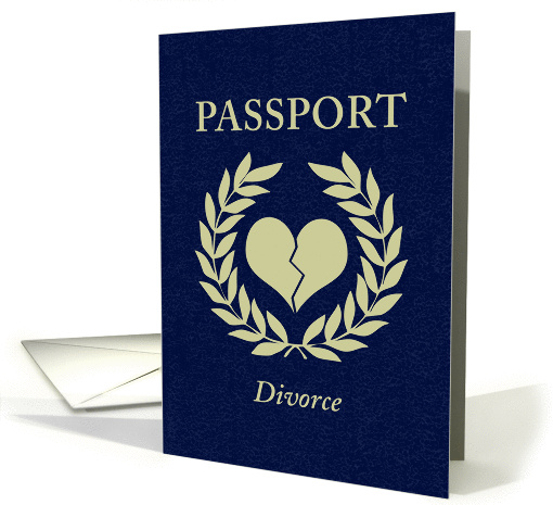 divorce announcement passport card (1216230)