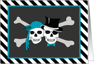 pirate anniversary invitation card