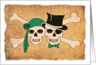 pirate anniversary invitation card