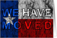 texas flag moving announcement card