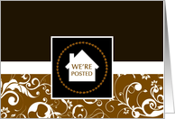 we’re posted announcement : professional damask card