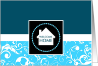 welcome home party invitations : damask home card