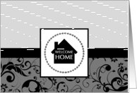welcome home party invitations : damask home card