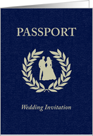 Wedding Invitation Passport card