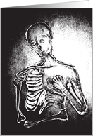 lonely skeleton : dia de los muertos invitations card