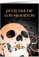 feliz dia de los muertos invitation : hi-fi skeleton card
