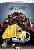 Cartoon Garbage Truck, Knowing You has been a Total Waste, Break Up card