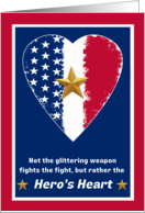 Gold Star Mother’s Day with Hero’s Heart Patriotic Design card