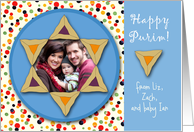 Happy Purim With Hamantaschen and Add Your Photo Area card