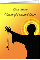 Celebrate the Feast of Saint Cono with Silhouette and Halo card