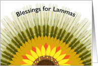 Blessings for Lammas First Harvest Festival Barley Sun Design card