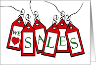Boxing Day From Our House to Yours We Love Sales Red Tags card