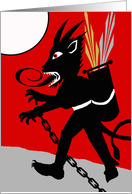 Krampus is Coming Krampusnacht Beast in Chains card