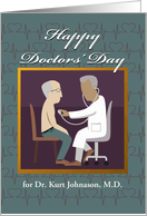 Happy Doctors’ Day, Add a Name, Heart Beats, Doctor and Patient card