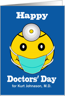 Custom Happy Doctors’ Day Add a Name with Face and Mask card