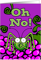 Oh No! It’s St. Urho’s Day Again, Grasshopper and Grapes card