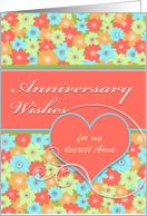 First Anniversary of Reunion with Birth Daughter with Custom Front card