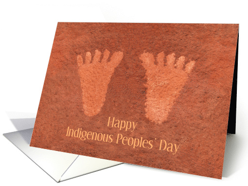 Indigenous Peoples' Day with Petroglyph of Feet in Valley... (1794614)