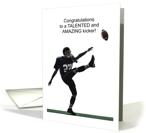 Football Kicker Congratulations on a Great Game card (1794704)