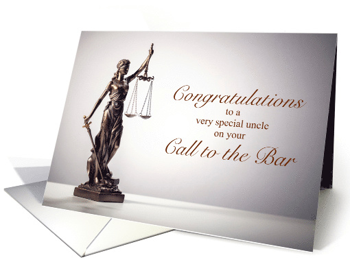 Uncle Call to the Bar with Lady Justice Statuette card (1799214)